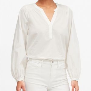 NWT Banana Republic Petite Cotton Balloon-Sleeve Top